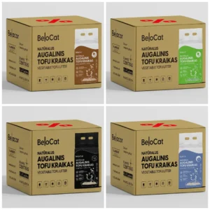 belocat tofu cat litter box collage