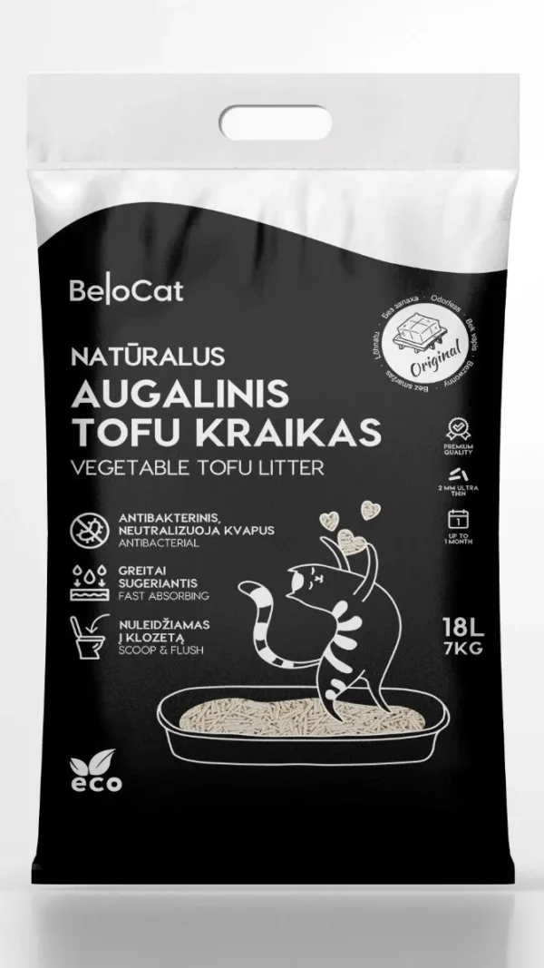 BeloCat tofu kačių kraikas (18L/7Kg)