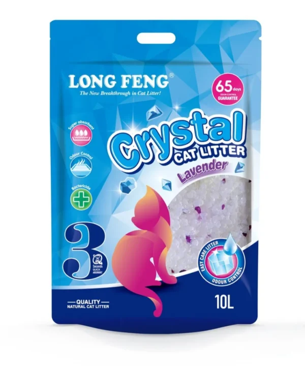 Long feng silikoninis kačių kraikas (levandų aromato)